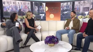 Guest in Residence Tailored Cashmere Pants worn by Sheinelle Jones as seen in Today on January 24, 2026