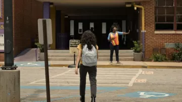 JanSport Superbreak Backpack worn by Casey (Liv Lindell) as seen in It's Not Like That (S01E01)