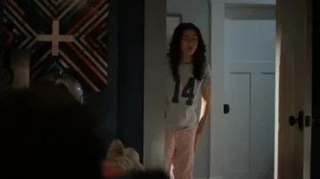 Brandy Melville Cream 14 T Shirt worn by Casey (Liv Lindell) as seen in It's Not Like That (S01E01)
