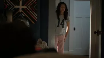 Cotton On Gingham Boyfriend Boxer Pants worn by Casey (Liv Lindell) as seen in It's Not Like That (S01E01)