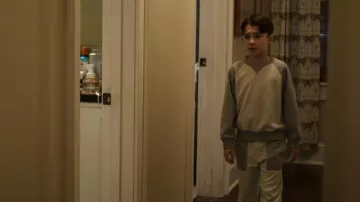 J Crew KID by Crewcuts Heathered Colorblock Crewneck Sweatshirt worn by Justin (Cary Christopher) as seen in It's Not Like That (S01E01)