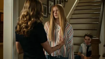 Free People Women's Striped Valley Double Cloth Shirt worn by Flora (Leven Miranda) as seen in It's Not Like That (S01E01)