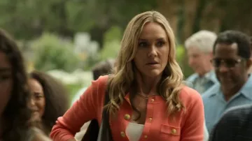 L'Agence Toulouse Cropped Cardigan worn by Lori (Erinn Hayes) as seen in It's Not Like That (S01E01)