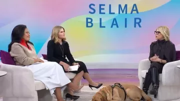 Tod's Wool and Silk Cardigan worn by Selma Blair as seen in Today on January 26, 2026