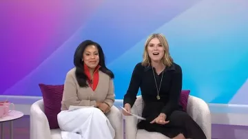 Tibi Nylon Pull On Full Skirt worn by Sheinelle Jones as seen in Today with Jenna & Sheinelle  on January 26, 2026