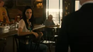 J Crew Sheer Pointelle Button-up Short-sleeve Cardigan worn by Louisa Glasson (Abigail Spencer) as seen in Best Medicine (S01E02)