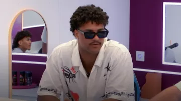Loiter Logo Tattoo Button Up Shirt worn by Jotham Russell as seen in Love Island Australia (S07E13)