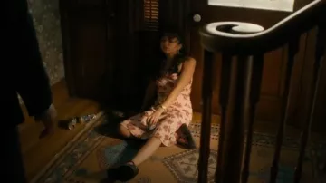 Francescas Mary Floral Mesh Slip Midi Dress worn by Elaine Denham (Cree Cicchino) as seen in Best Medicine (S01E04)