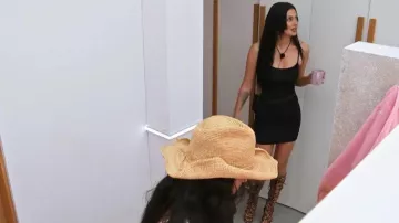 Temu Women's Leopard Print Over-the-Knee Boots worn by as seen in Love Island Australia (S07E14)