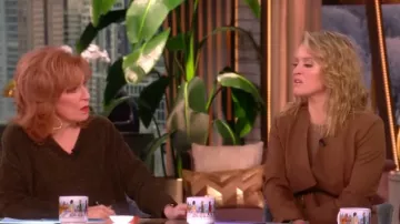 Ulla Johnson Zehra Draped Blazer Jacket With Belt worn by Sara Haines as seen in The View on January 23, 2026