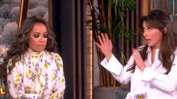 Ulla Johnson Ornament Silk Tie-Neck Blouse worn by Sunny Hostin as seen in The View on  January 23, 2026