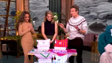 Naadam Luxe Cashmere Fair Isle Crewneck worn by Adam Glassman as seen in The View on January 26, 2026