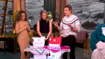 Stella McCartney Asymmetric Ribbed Organic Cotton Skirt worn by Sunny Hostin as seen in The View on January 26, 2026