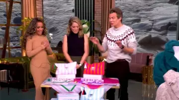 Stella McCartney Asymmetric Ribbed Organic Cotton Skirt worn by Sunny Hostin as seen in The View on January 26, 2026