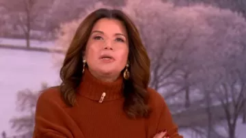 Jennifer Miller Textured Pearl Top Earrings worn by Ana Navarro as seen in The View on January 26, 2026