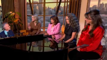 L'Agence Tyler Silk Blouse worn by Alyssa Farah Griffin as seen in The View on January 27, 2026