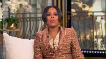 Rosie Assoulin Polka-dot V-neck Vest worn by Tamron Hall as seen in Tamron Hall Show on January 23, 2026