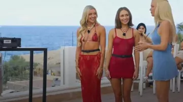 Bydee Mykonos Top in Rosé worn by Emma Drake as seen in Love Island Australia (S07E18)