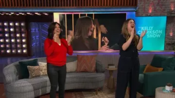 Guest in Residence Western Everywear Cashmere Jumpsuit worn by Kelly Clarkson as seen in The Kelly Clarkson Show on January 23, 2026