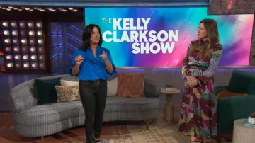 Saloni Jacqui-B Belted Midi Dress worn by Kelly Clarkson as seen in The Kelly Clarkson Show on January 27, 2026