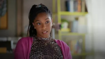 Anthropologie Bubble Letter Monogram Necklace worn by Gaby (Jessica Williams) as seen in Shrinking (S03E01)