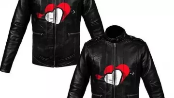Valentines Couple Leather Black Jacket