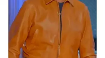 Veste en cuir Bomber zippée portée par Luke Bryan dans American Idol