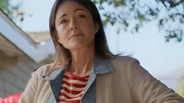 Shrinking S03 Christa Miller Long Coat worn by Liz (Christa Miller) in Shrinking (S02)