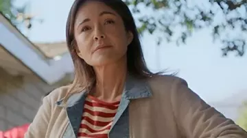 Shrinking S03 Christa Miller Long Coat worn by Liz (Christa Miller) in Shrinking (S02)