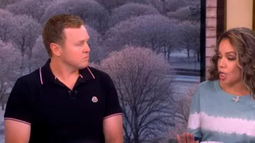 Moncler Cotton Regular Fit Polo Shirt worn by Spencer Pratt as seen in The View on January 28, 2026