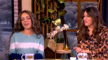 Prabal Gurung Sequined Striped Wool-Blend Sweater worn by Sunny Hostin as seen in The View on January 28, 2026