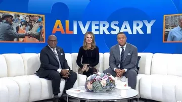 Burberry Pleated Check Wool Mini Kilt worn by Savannah Guthrie as seen in Today on January 27, 2026