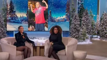 Elisabetta Franchi Patent-panelled Skirt worn by Jennifer Hudson as seen in The Jennifer Hudson Show on January 13, 2026