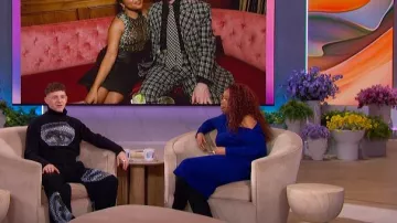 Pantalon Libertine Five Senses Crystal Baggy porté par Chris Perfetti, vu dans The Jennifer Hudson Show le 22 janvier 2026