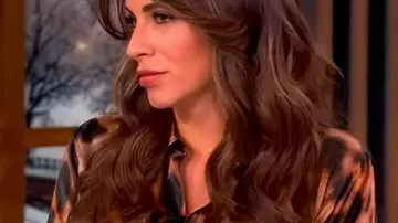 The View 2026 Alyssa Farah Griffin Leopard Print Satin Blouse worn by Self - Co-Host (Alyssa Farah) in The View (S28)