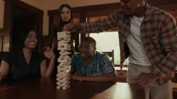 Ralph Laurel RRL Patchwork Short Sleeve Shirt worn by Henrietta Wilson (Aisha Hinds) as seen in 9-1-1 (S09E09)