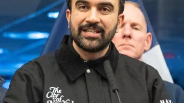 Mayor Zohran Mamdani Black Jacket of Zohran Mamdani in "Feel free to throw a snowball at me." - Mayor Zohran Mamdani