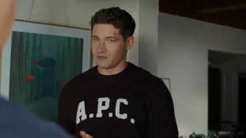 A.P.C. Jay Varsity Crew Neck worn by Evan Buckley (Oliver Stark) as seen in 9-1-1 (S09E09)