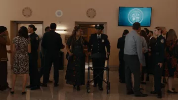 Rosie Assoulin Boogie Woogie Bugle Boy Dress worn by Karen Wilson (Tracie Thoms) as seen in 9-1-1 (S09E09)