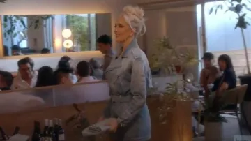 Alexandre Vauthier Denim Mini Dress in Indigo worn by Erika Girardi as seen in The Real Housewives of Beverly Hills (S15E07)