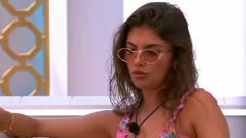 Miu Miu MU52YS Women's Oval Sunglasses worn by Samie Elishi as seen in Love Island: All Stars (S03E13)