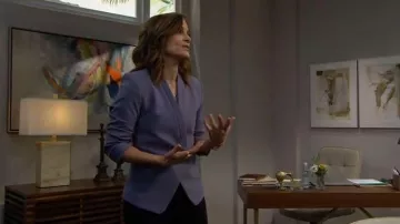 Donna Karan Hardware-Trim Blazer worn by Taylor Hayes ( Rebecca Budig) as seen in The Bold and the Beautiful on January 20, 2026