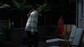 Charter Club 100% Cashmere Rugby Stripe Sweater worn by Ivy Forrester (Ashleigh Brewer) as seen in The Bold and the Beautiful on January 23, 2026