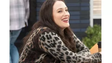 Shifting Gears S02 Kat Dennings Leopard Print Cardigan worn by Riley Parker (Kat Dennings) in Shifting Gears (S02)