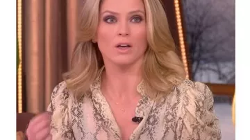 Sara Haines The View 2026 Snakeskin Print Top worn by Self - Co-Host (Sara Haines) in The View (S28)