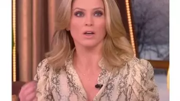 Sara Haines The View 2026 Snakeskin Print Top worn by Self - Co-Host (Sara Haines) in The View (S28)