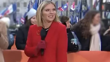 The Today Show 2026 Jenna Bush Hager Red Coat worn by (Jenna Bush Hager) in Today (S67)