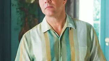 The View 2026 Sara Haines Snakeskin Print Top worn by Robert (Ricky Martin) in Palm Royale