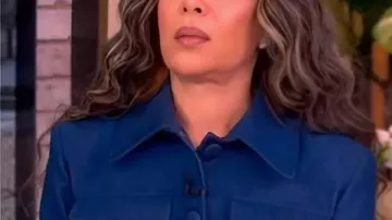 The View 2026 Sunny Hostin Blue Button-Front Jacket