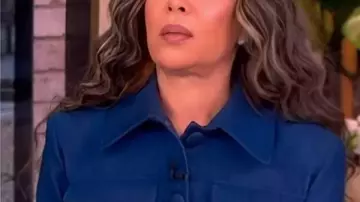 The View 2026 Sunny Hostin Blue Button-Front Jacket